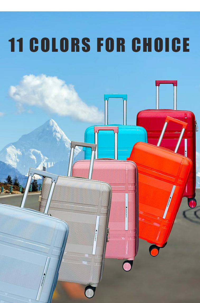 3Pcs Suitcase Set with 4 Spinner Wheels TSA Lock 20" 24" 28" Travel Trolley Case(3 Pcs Set PC+ABS-M6939