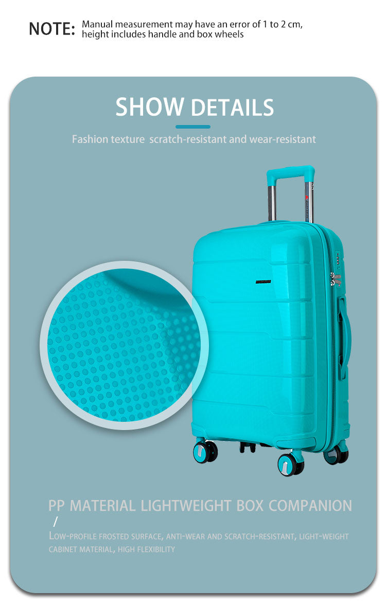 Suitcase Set with 8 Spinner Wheels TSA Lock 20" 24" 28" Travel Trolley Case PC+ABS-M6910