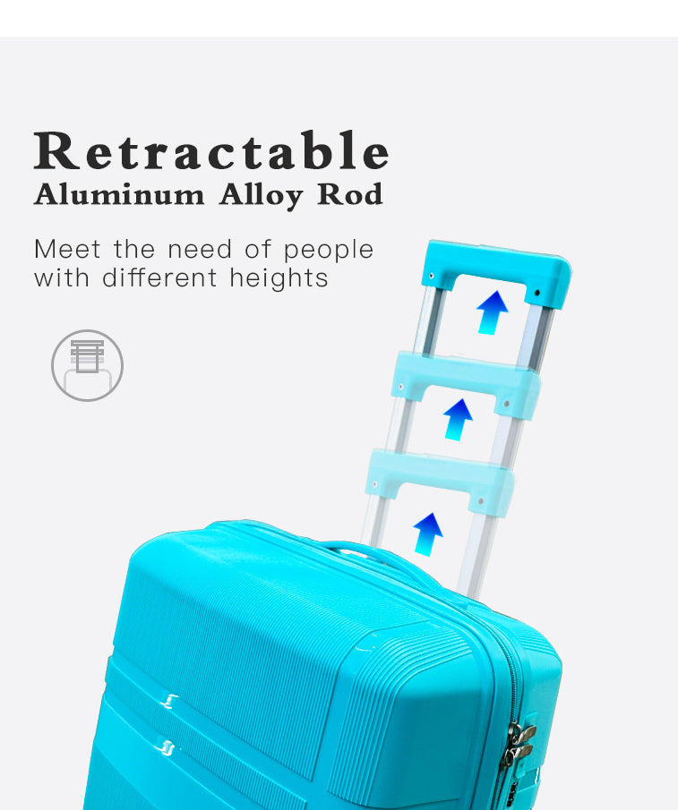 3Pcs Suitcase Set with 4 Spinner Wheels TSA Lock 20" 24" 28" Travel Trolley Case(3 Pcs Set PC+ABS-M6939