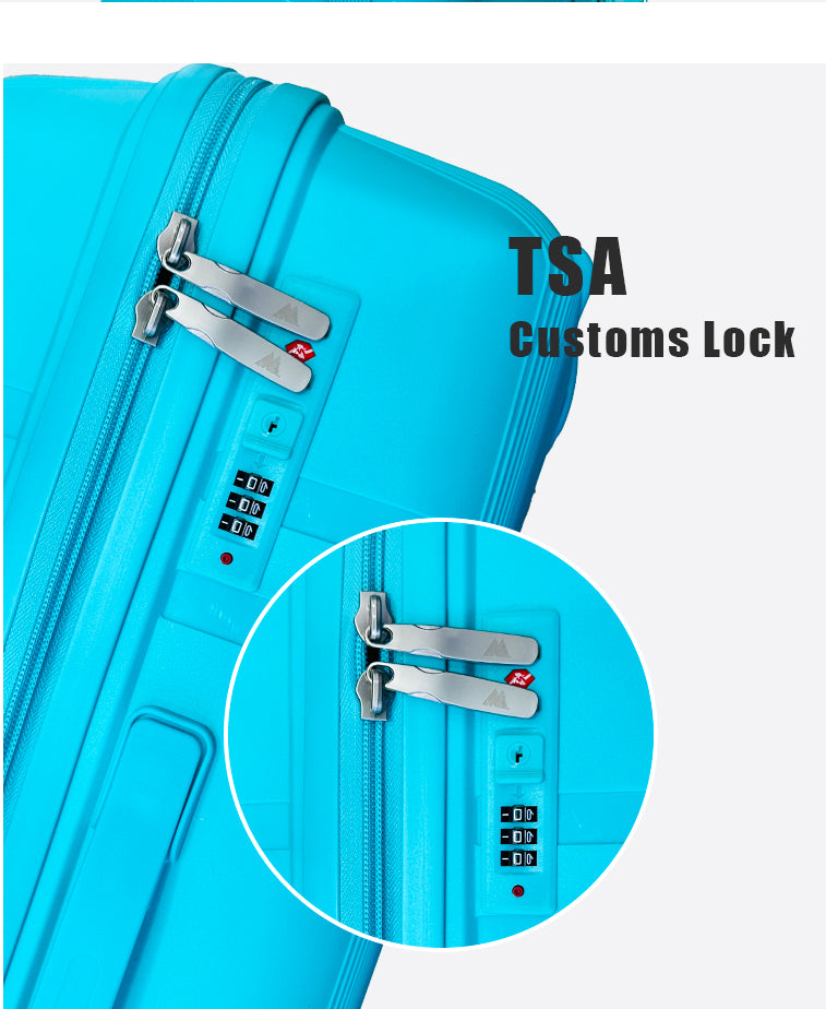 3Pcs Suitcase Set with 4 Spinner Wheels TSA Lock 20" 24" 28" Travel Trolley Case(3 Pcs Set PC+ABS-M6939