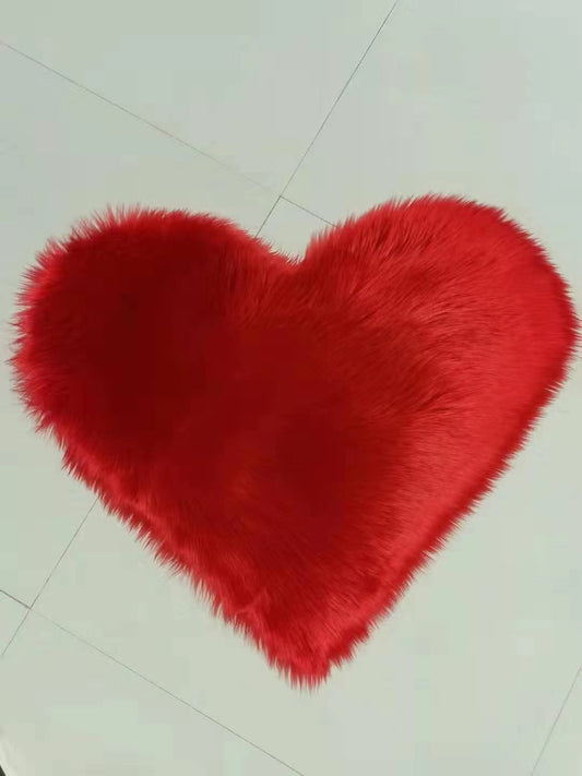 Heart Shaped Love Soft Faux Sheepskin Fur Rugs (90 X 70cm)