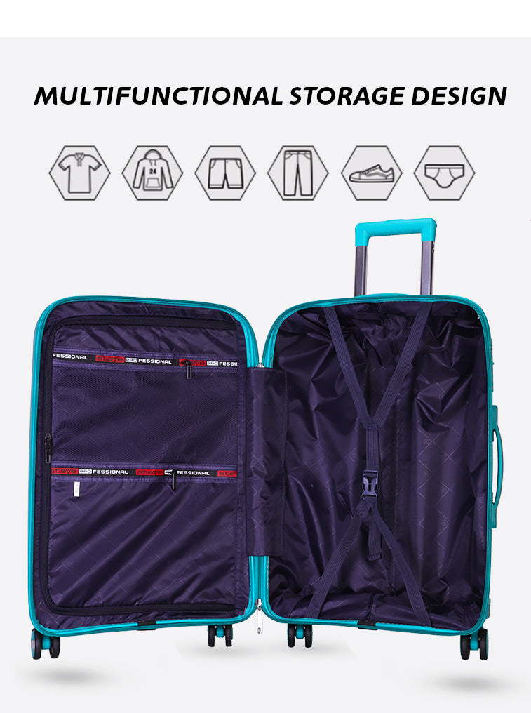 3Pcs Suitcase Set with 4 Spinner Wheels TSA Lock 20" 24" 28" Travel Trolley Case(3 Pcs Set PC+ABS-M6939