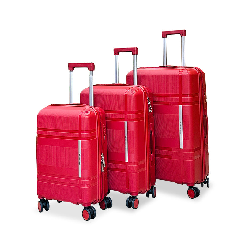 3Pcs Suitcase Set with 4 Spinner Wheels TSA Lock 20" 24" 28" Travel Trolley Case(3 Pcs Set PC+ABS-M6939