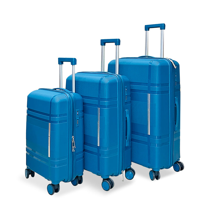 3Pcs Suitcase Set with 4 Spinner Wheels TSA Lock 20" 24" 28" Travel Trolley Case(3 Pcs Set PC+ABS-M6939