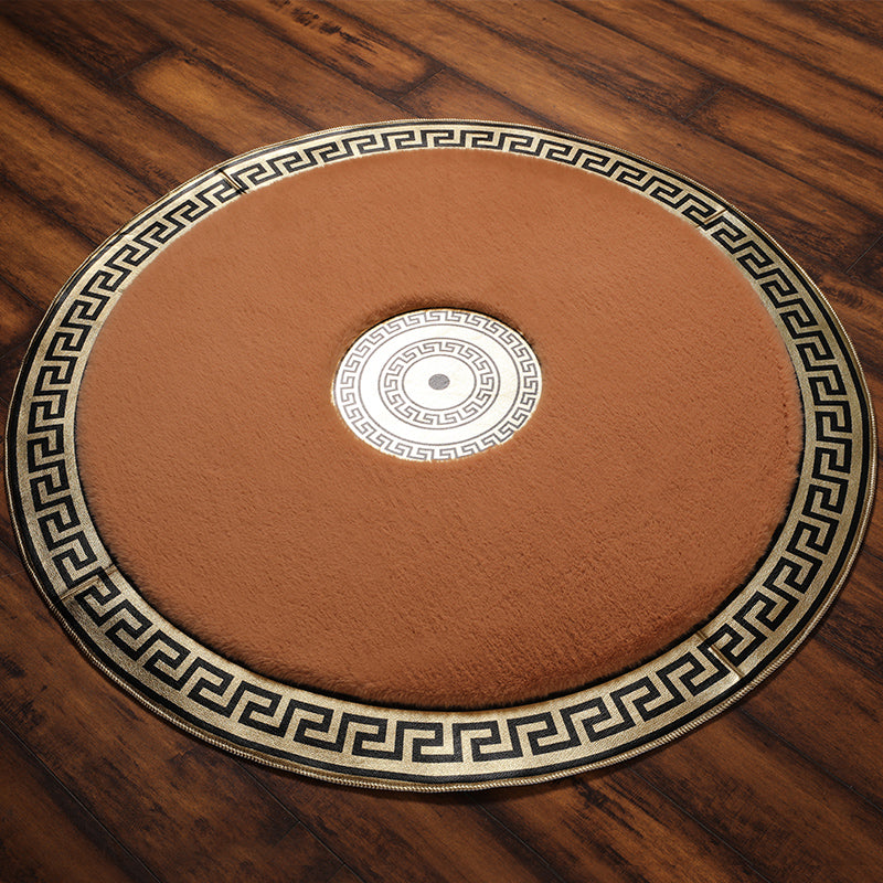 Faux Fur Rabbit Round Area Rug 120x120