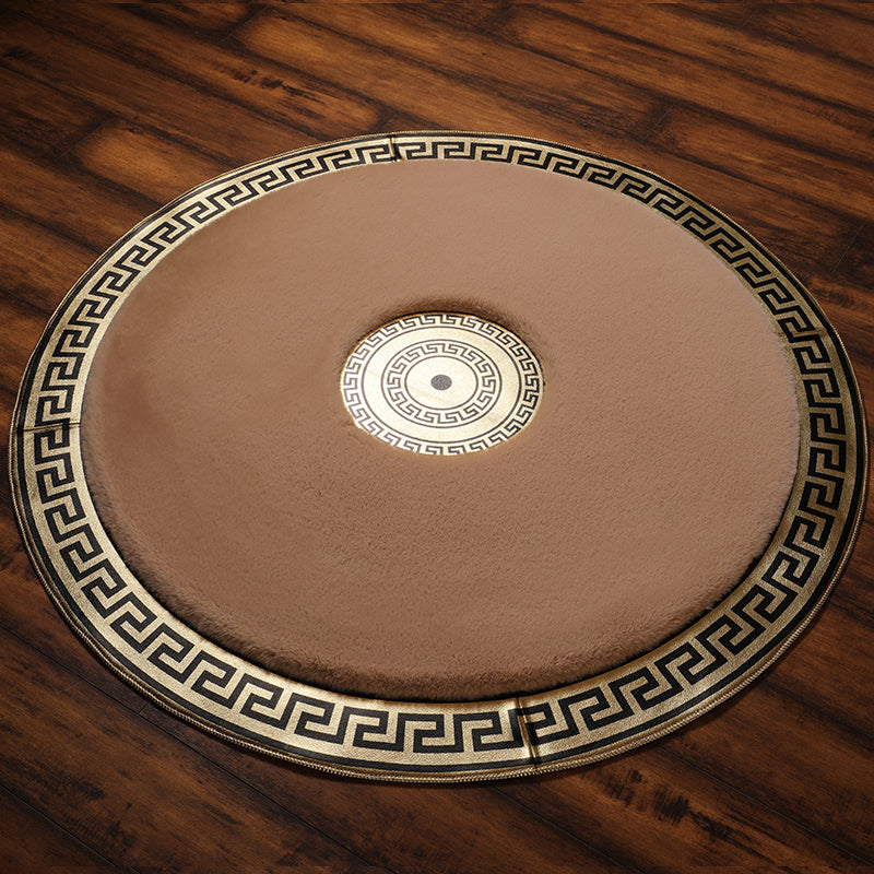 Faux Fur Rabbit Round Area Rug 120x120