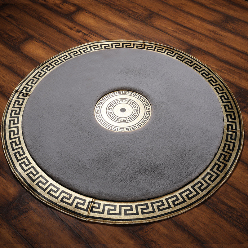 Faux Fur Rabbit Round Area Rug 120x120