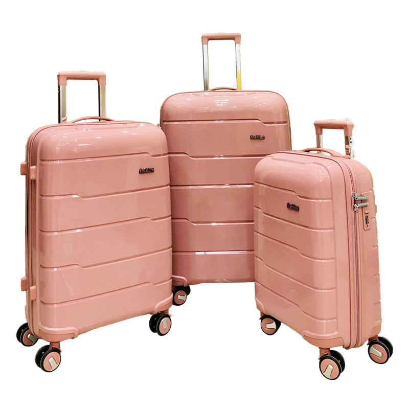 Suitcase Set with 8 Spinner Wheels TSA Lock 20" 24" 28" Travel Trolley Case PC+ABS-M6910