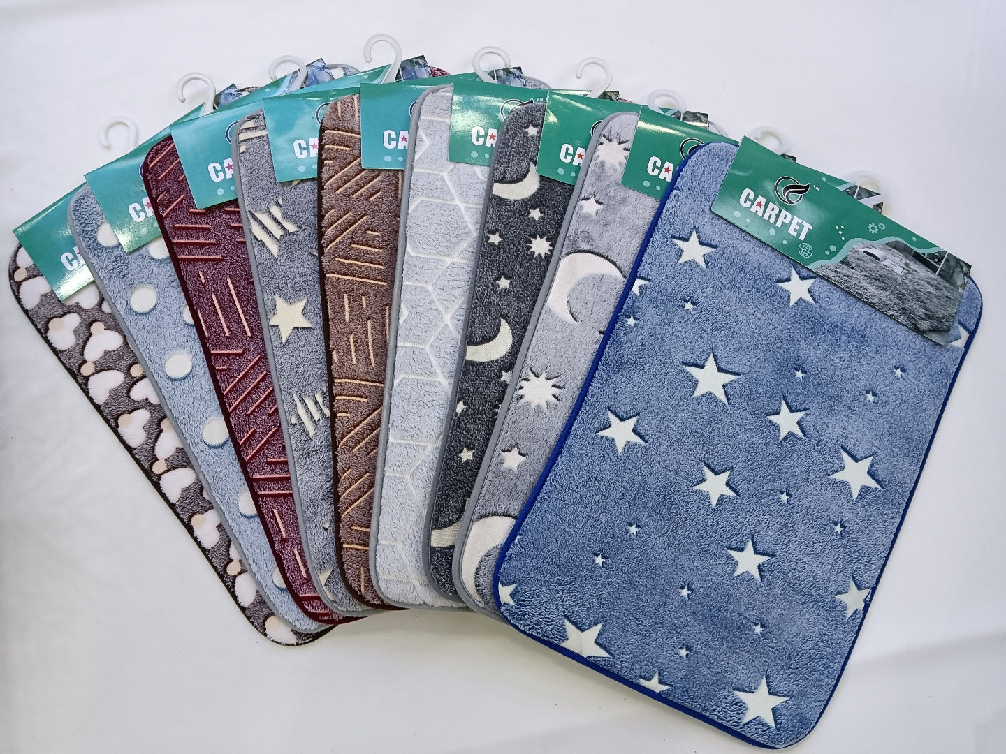 Microfibre Bathroom Mat 80x50cm, 0.8inch Fluffy Long Hair Non-slip Super