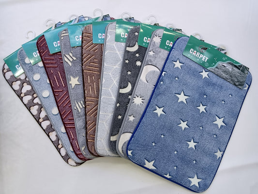 Microfibre Bathroom Mat 60x40cm, 0.8inch Fluffy Long Hair Non-slip Super