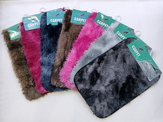 Microfibre Bathroom Mat 80x50cm, 0.8inch Fluffy Long Hair Non-slip Super