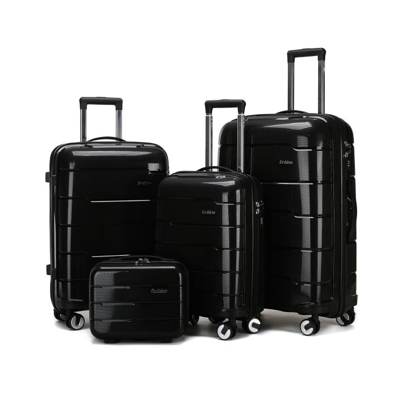 Suitcase Set with 8 Spinner Wheels TSA Lock 20" 24" 28" Travel Trolley Case PC+ABS-M6910