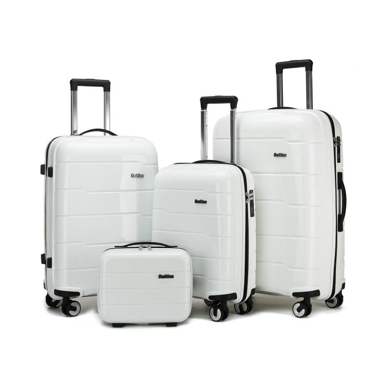 Suitcase Set with 8 Spinner Wheels TSA Lock 20" 24" 28" Travel Trolley Case PC+ABS-M6910