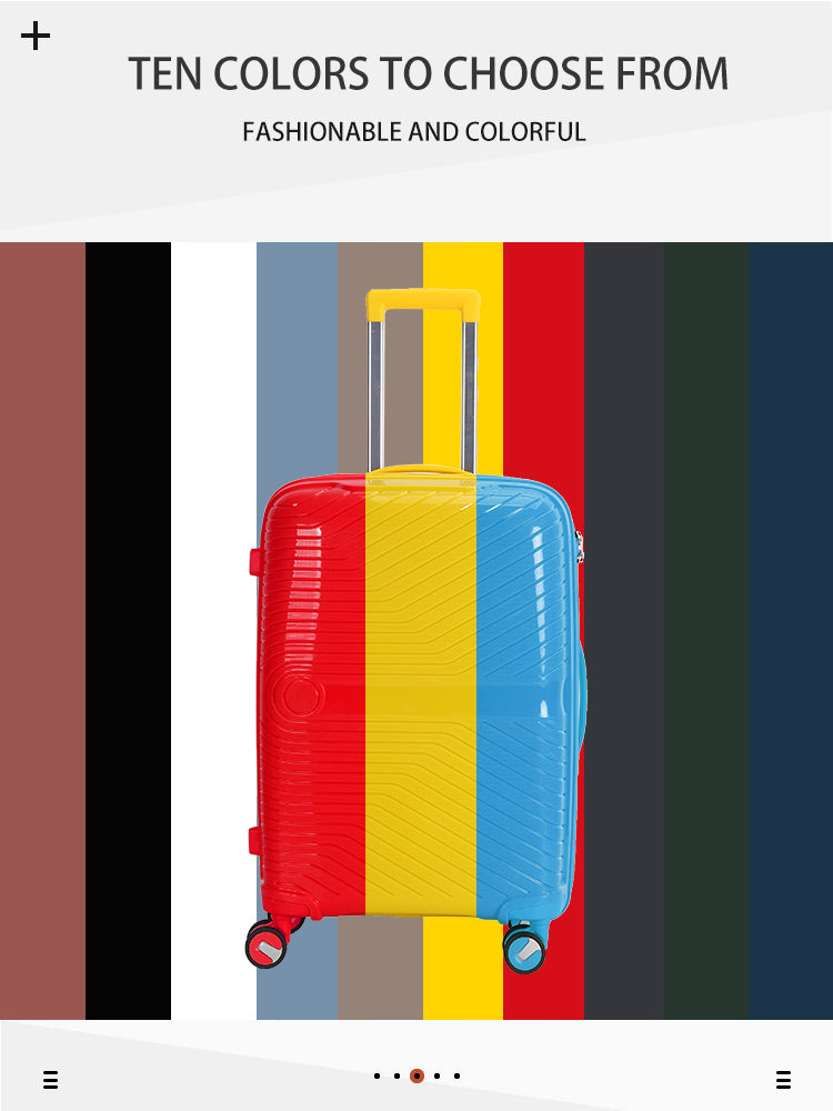 Suitcase Carry On Hand Cabin Luggage Lightweight Hard Shell Checked in Suitcase with 4 Spinner Wheels TSA Lock 13" 20" 24" 28" Travel Trolley Case PC+ABS-M6989