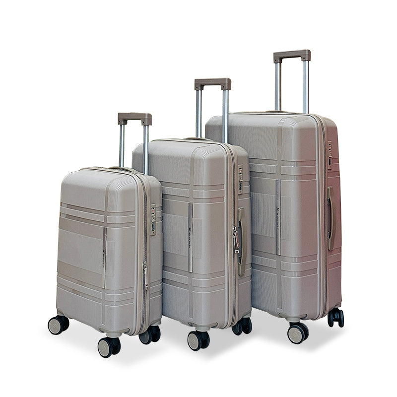 3Pcs Suitcase Set with 4 Spinner Wheels TSA Lock 20" 24" 28" Travel Trolley Case(3 Pcs Set PC+ABS-M6939