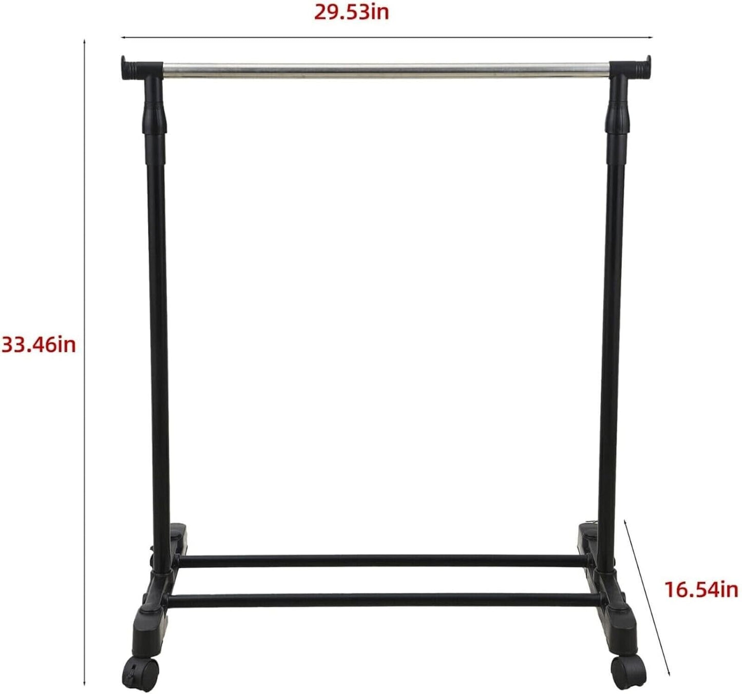 Single Rail Clothing Garment Rack Display Hanger Hanging Stand Cloth