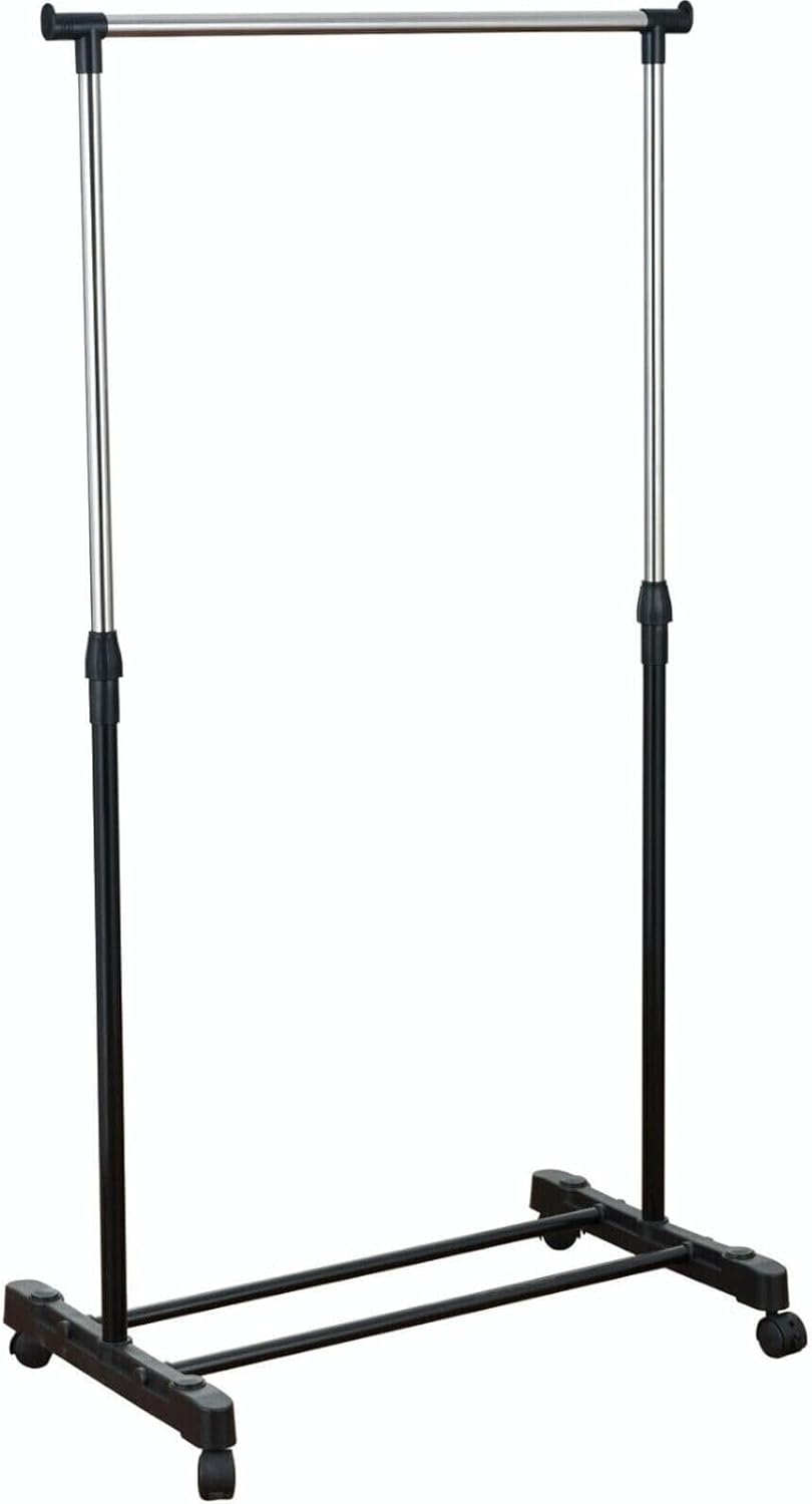 Single Rail Clothing Garment Rack Display Hanger Hanging Stand Cloth