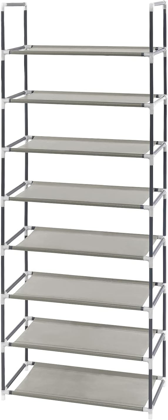 8 Tiers Shoe Rack Tall Shoe Racks Shelves Standing Storage Organizer for 40 Pairs Shoes