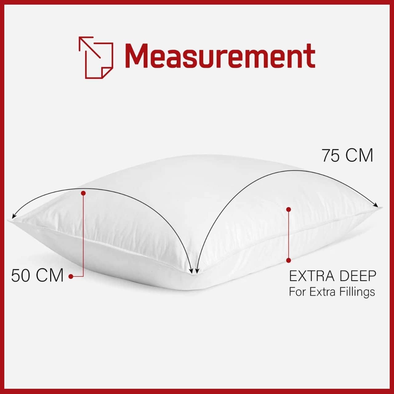 Home Pillows 2 Pack, Soft Support Bounce To Back Hotel Quality Extra Filling Bed Designed For Front, Side And Sleeper, Body ,100% Hypoallergenic Ultra Soft Microfibre Filling (50x75cm) (Copy) (Copy)