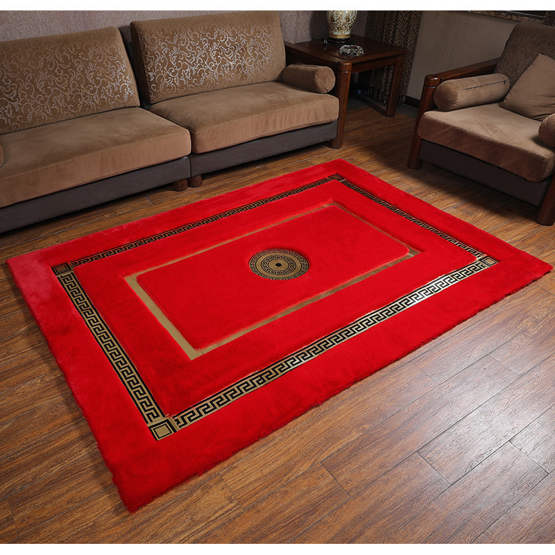 Faux Fur Rabbit Rug Ultra Soft With Gold Fur Rug, Shaggy And Leather Carpet 160x230