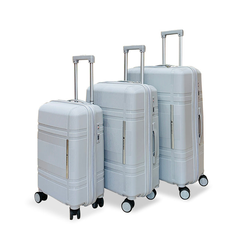 3Pcs Suitcase Set with 4 Spinner Wheels TSA Lock 20" 24" 28" Travel Trolley Case(3 Pcs Set PC+ABS-M6939