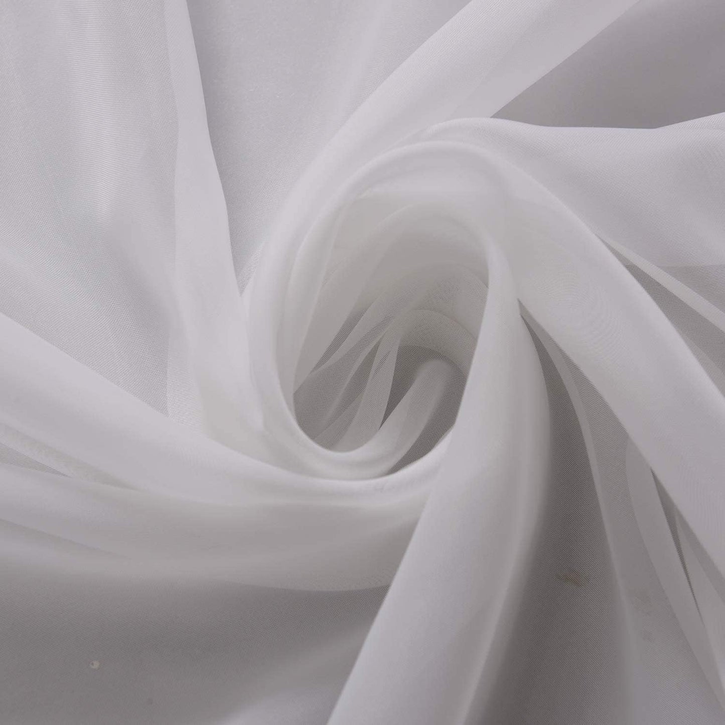 Leaf Design and Plain Voile Net Curtain - Sold By The Metre - (Drop: 118" (300cm)
