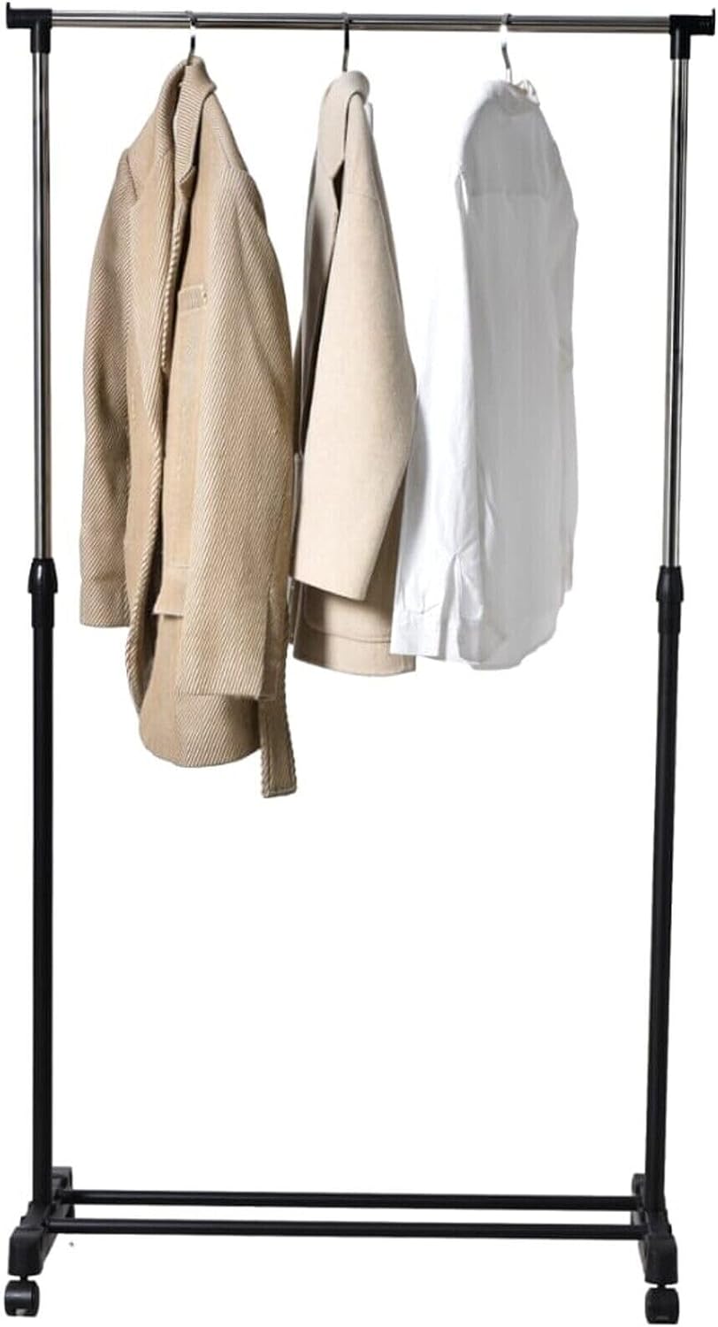 Single Rail Clothing Garment Rack Display Hanger Hanging Stand Cloth