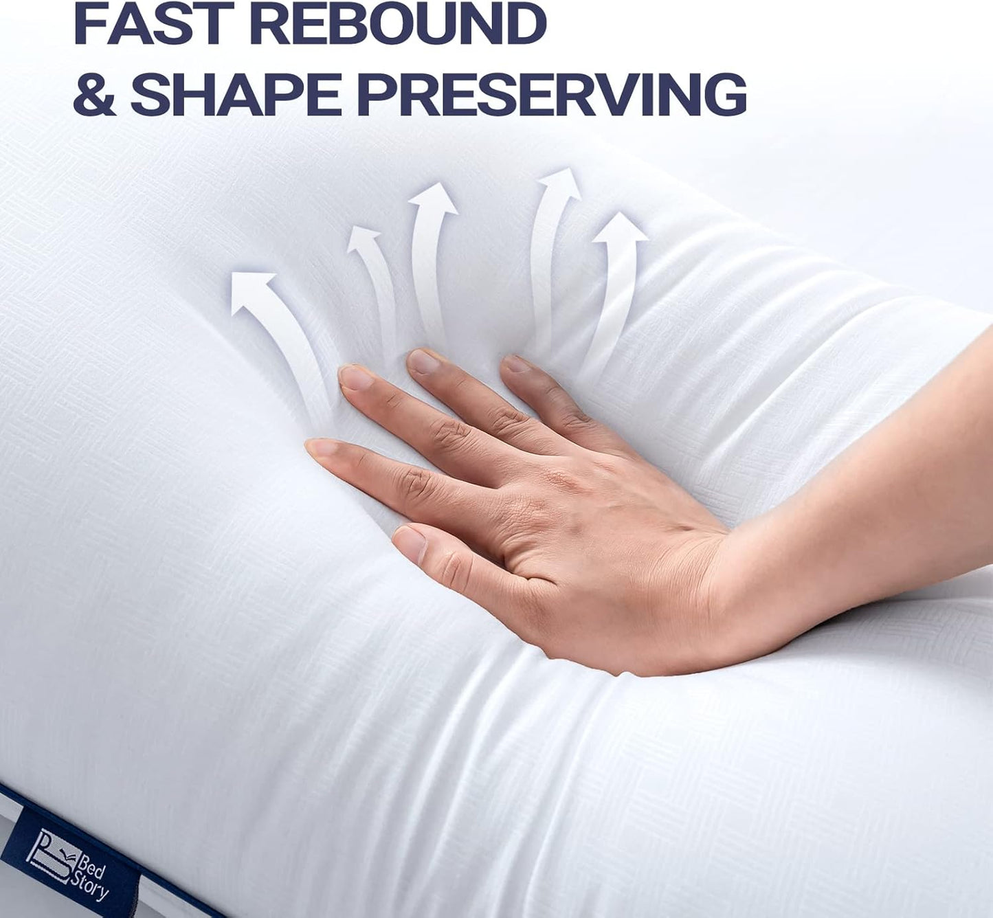 Luxury Hotel Pillows (1 Pack) - 100% Hypoallergenic Ultra Soft Microfibre Filling (50x75cm)