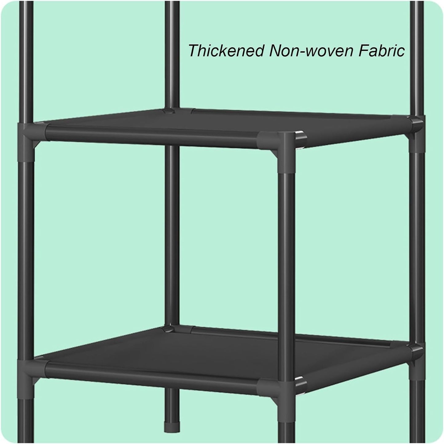 Corner Coat Rack Freestanding Metal Clothing Rack With 2/3-Tier Shelves And 4 Hooks Corner Clothes Rack For Home,Bedroom,Living Room