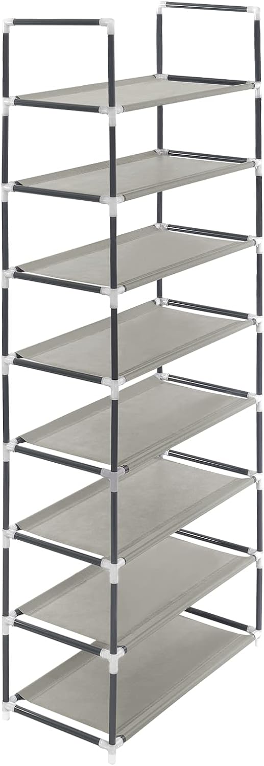 8 Tiers Shoe Rack Tall Shoe Racks Shelves Standing Storage Organizer for 40 Pairs Shoes