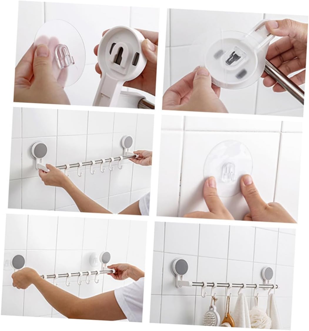 Stainless Steel Towel Rack 2pcs Suction Cup Towel Holder Towel Rack Kitchenwares Hanging Shelf Kitchenwares Rack Traceless Towel
