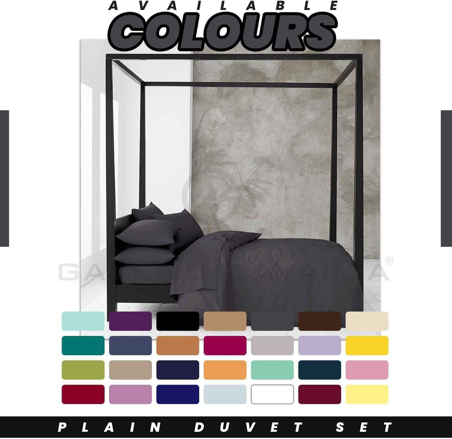 3 Pieces Plain Duvet Cover Set With Matching Pillow Cases, Soft & Breathable Quilt Cover, Polycotton Hotel Collection Solid Color Bedding, Aqua
