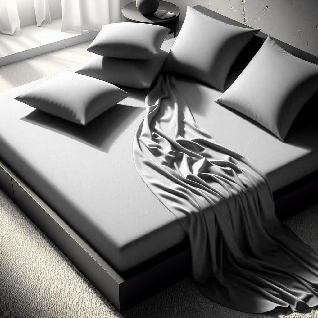 Fitted Bed Sheet Poly Cotton Percale Easy Care Plain Dyed Bed Sheet