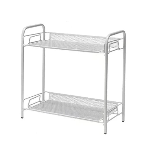 2-Tier Spice Rack, Kitchen Spice Rack, Height Adjustable, Foldable Spice Rack, Storage and Organization for Kitchen, Bathroom Storage Rack
