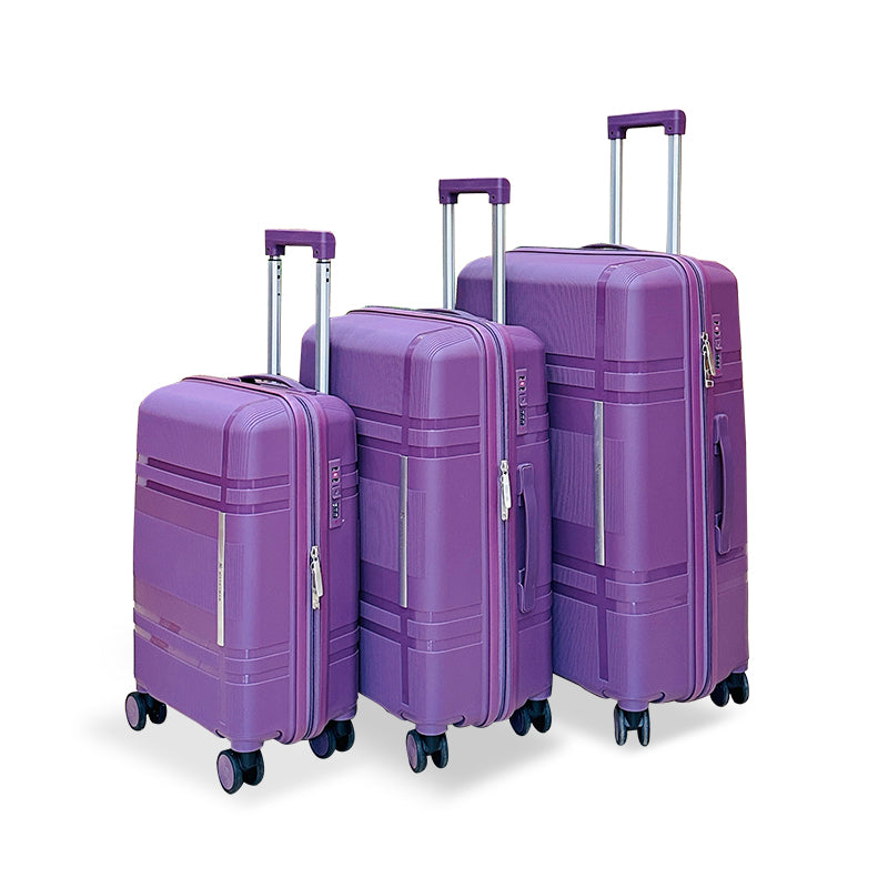 3Pcs Suitcase Set with 4 Spinner Wheels TSA Lock 20" 24" 28" Travel Trolley Case(3 Pcs Set PC+ABS-M6939