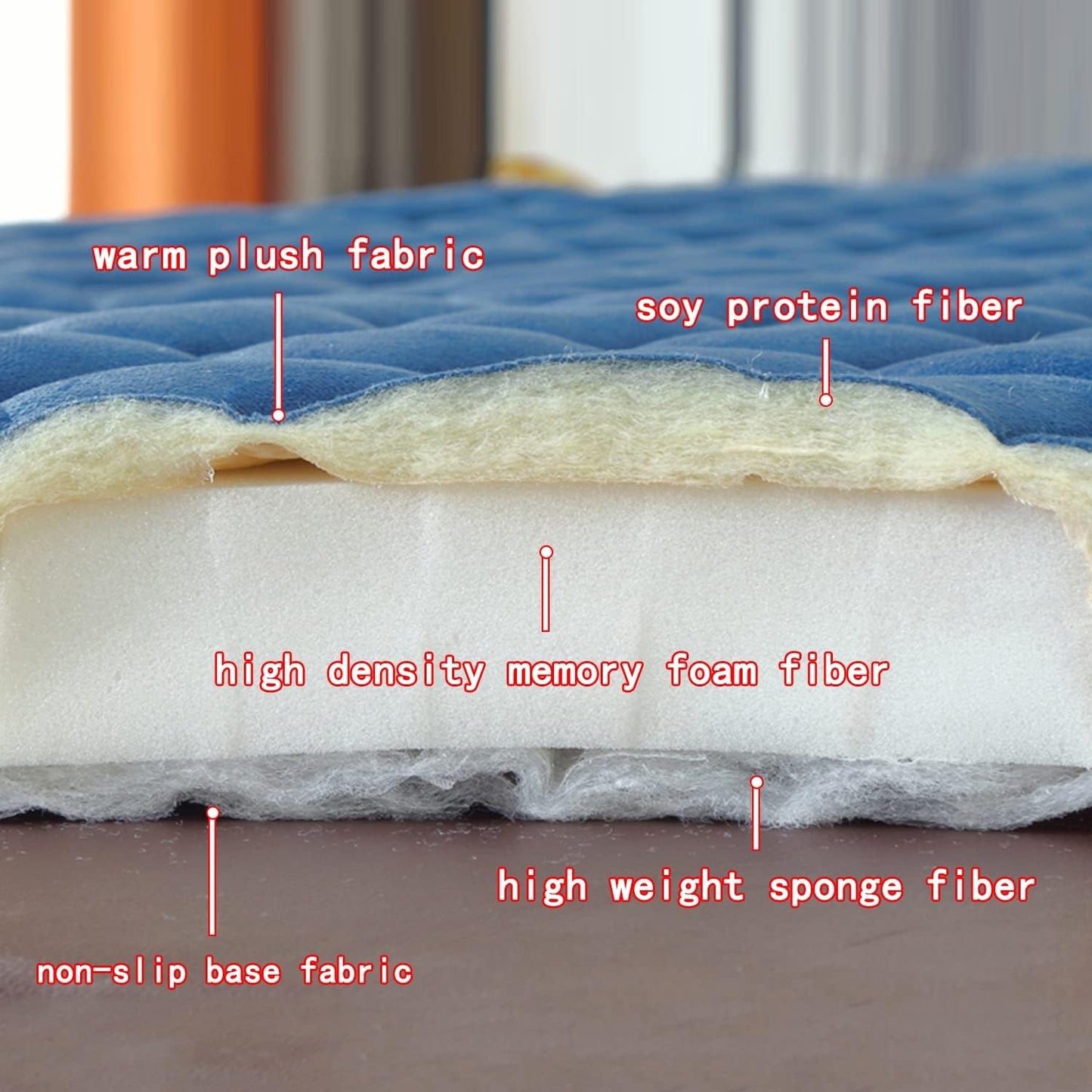 Memory Foam Mattress Topper , Best Thick Double , King Mattress Topper for Back Pain , Hypoallergic Bed Topper for Pressure Relief