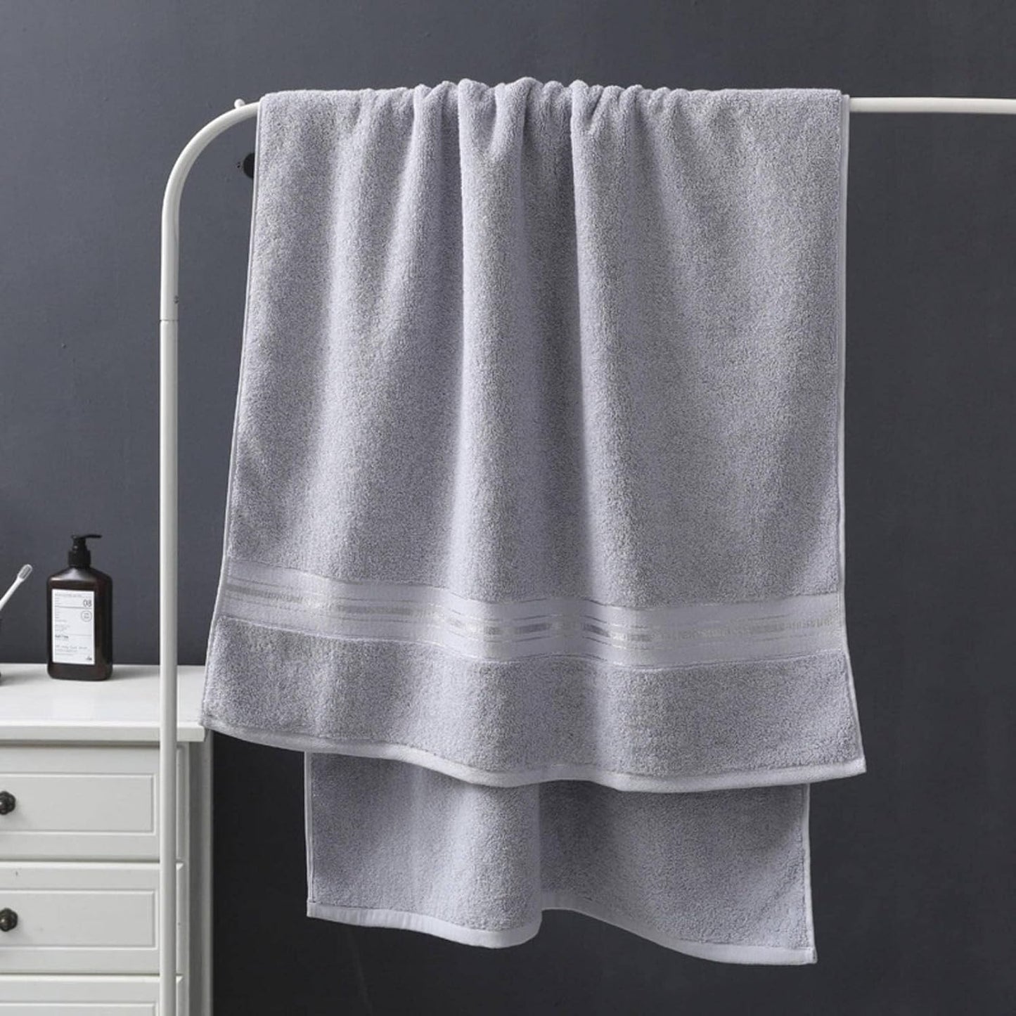Men Women 100 * 185 CM 100%Cotton Bath Towel Men Women Adults Soft And Comfortable (Color : D, Size : 100x185 cm)