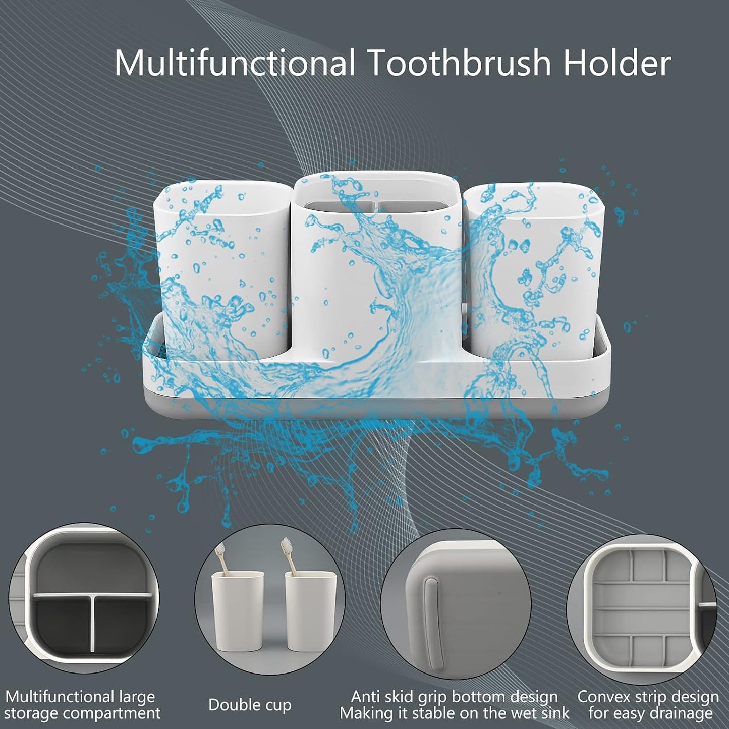 TOOTHBRUSH HOLDER AND GARGLE CUP SET