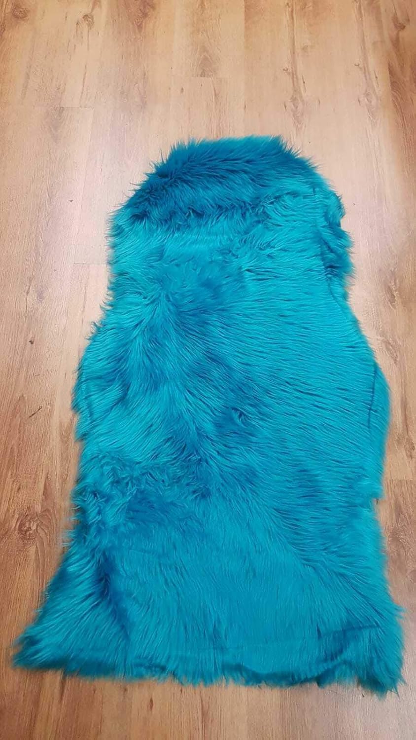 Real Genuine Sheepskin Rug Natural Sheepskin Throw Real Full Sheepskin Rugs Fluffy Fur Rug Authentic Sheepskin Seat Covers For Chairs Sheepskin Seat Pads Cushion White (70X100cm)(Double: 210x80cm)