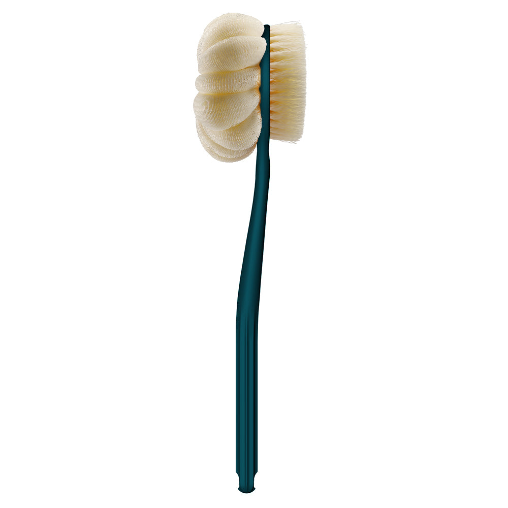 Bath Shower Brush ,Body Brush Back Scrubber Long Handle Bath Shower Brush with Loofah Exfoliation & Improved Skin Perfect for Men Women