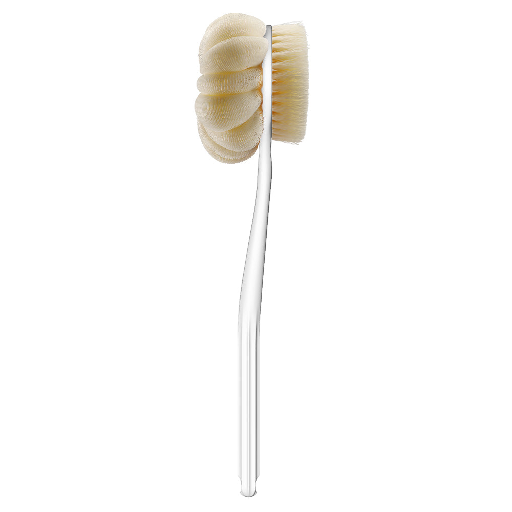 Bath Shower Brush ,Body Brush Back Scrubber Long Handle Bath Shower Brush with Loofah Exfoliation & Improved Skin Perfect for Men Women