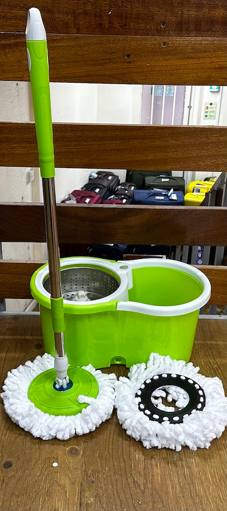 H.T.D Automatic Spin Mop | Wet Mop Bucket Set with Automatic Spinning | Bucket with Wheels Floor Mops Bedroom, Kitchen, Balcony, Study Room, Living Room