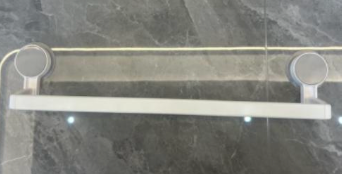 Wall Mounted Towel Rack Single Bar Washcloth Holder Household Hotel Kitchen Shower Towels Punch Free Suction Cup Shelf,Traceless sticker single pole towel rack.