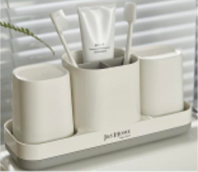 TOOTHBRUSH HOLDER AND GARGLE CUP SET