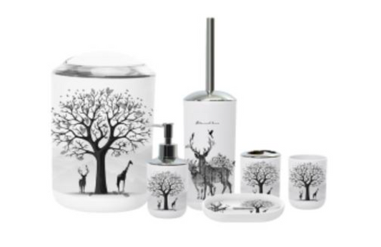 6 PIECE BATHROOM ACCESSORIES SET (ELK) DEER