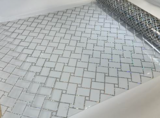 PVC Table cloths Protector for Table/ Waterproof Desk Table Pads Table Covers 1.5mm transparent Silver Lines