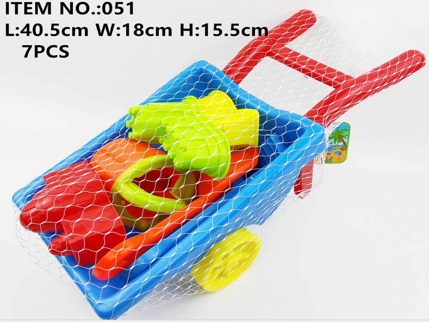 Beach Toy Set Wheelbarrow ,Wheelbarrow Beach Toy, Beach Sand Toy with Reusable Mesh Bag, Sand Water Wheel, Molds, , Beach Shovels Rakes Tool Kit, Beach Toys for Water Play