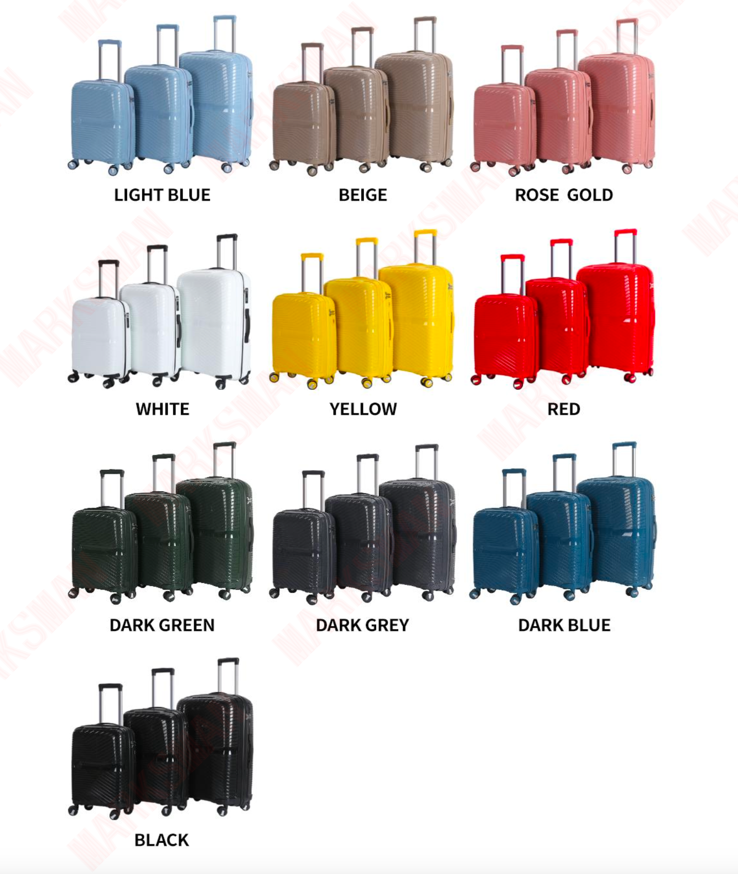 Suitcase Carry On Hand Cabin Luggage Lightweight Hard Shell Checked in Suitcase with 4 Spinner Wheels TSA Lock 13" 20" 24" 28" Travel Trolley Case PC+ABS-M6989
