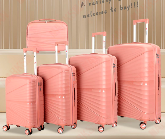 Suitcase Carry On Hand Cabin Luggage Lightweight Hard Shell Checked in Suitcase with 8 Spinner Wheels TSA Lock 13" 20" 24" 28" Travel Trolley Case +ABS-M6916