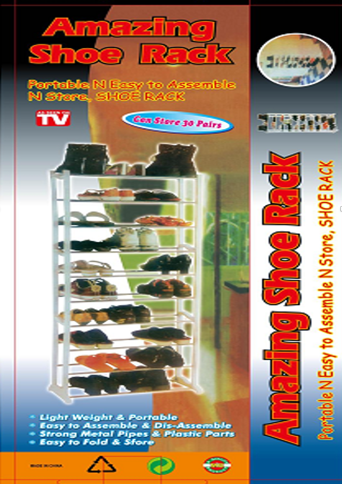 10-Tier Shoe Rack, Shoe Stand, 30 Pair Shoe Rack - Shoe Shelf Organizer